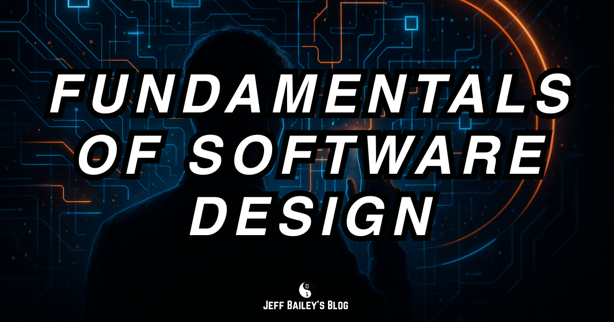 Cover: conceptual diagram showing software design principles as building blocks for maintainable systems